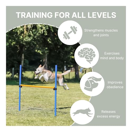 TRIXIE Dog Agility Hurdle with Height Adjustable Crossbar