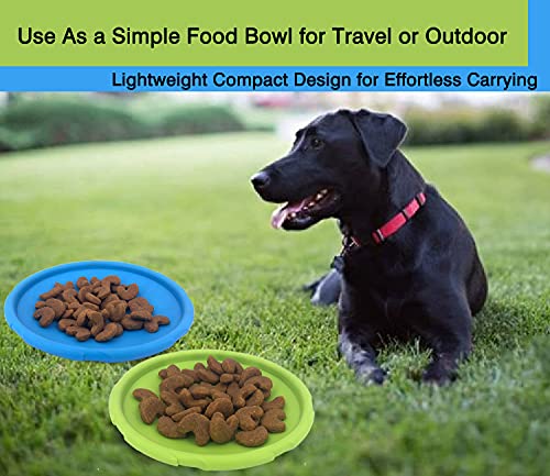 XIGOU Dog Flying Disc, 2 Pack Dog Flyer Toys, Soft Rubber Interactive Lightweight Flying Disc Dog Toy for Small Large Dogs - Floats in Water & Safe on Teeth, 7.2 inch. - color: Blue & Green