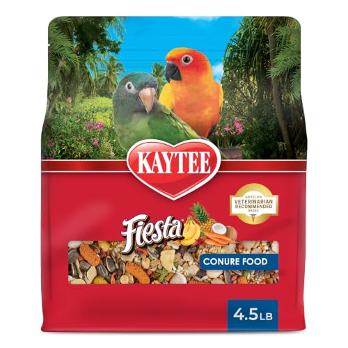 Kaytee Fiesta Conure Bird Food, Nutritious Fun Blend, 4.5 Pounds