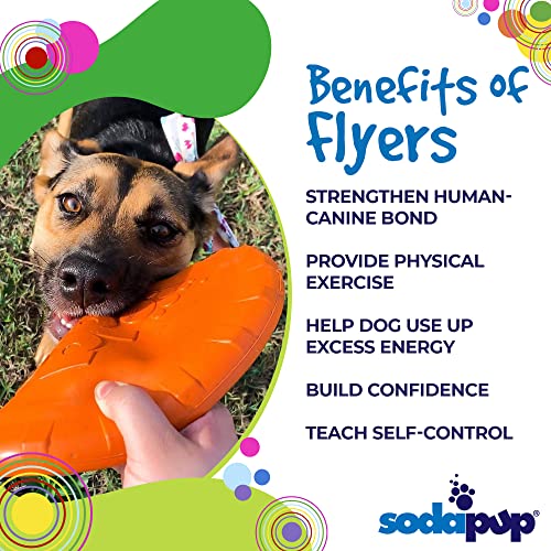 SodaPup Bottle Top – Durable Flyer Retrieving Toy Made in USA from Non-Toxic, Pet-Safe, Food Safe Natural Rubber for Bonding, Physical Exercise, Building Confidence, Teaching Self-Control, & More - color: Bottle Top Flyer Orange, size: Large