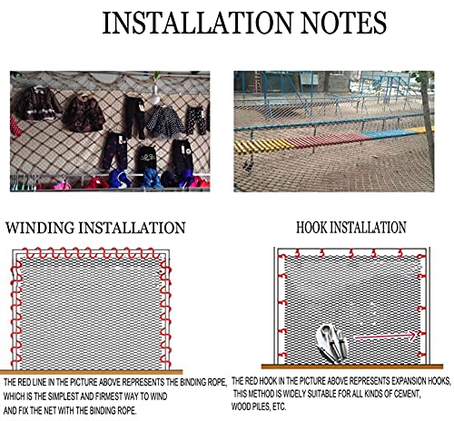 Safety Anti-Fall Fence Net for Children Pet Cat,Cargo Net Climbing Rope,Playground Climbing Children Net Woven Rope Truck Trailer Netting Swing Treehouse Hammock Rope (Jute, 2Mx2M(6.5FTx6.5FT)) - size: 2Mx2M(6.5FTx6.5FT)