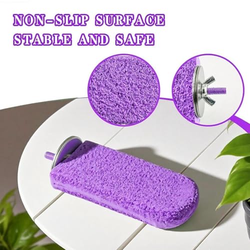 2PCS Bird Beak Grinding Stones, Bird Toys, Beak Grinder for Birds, Budgies, Conures, Parakeets, and Other Small to Medium Parrots - color: Purple, size: 2 Pcs