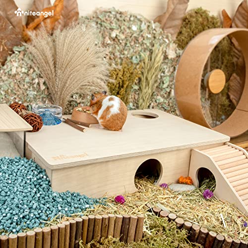Niteangel Multi-Chamber Hamster House Maze: 2 Entrance 6 Rooms Maze Habitat - size: 6-Room Large