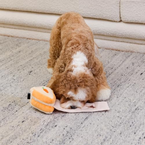 CHEWFFON Dog Interactive Toy, Puzzle Snuffle Carrot Cake for Enrichment - style: Carrot Cake