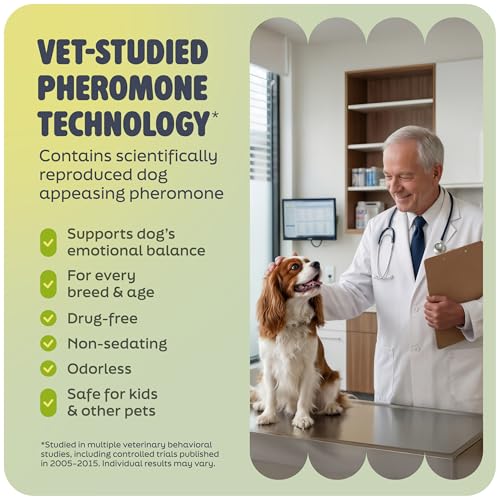 Dog Calming Diffuser – Pheromone Plug-in for Dogs + Toy - size: 5-in-1 Pack