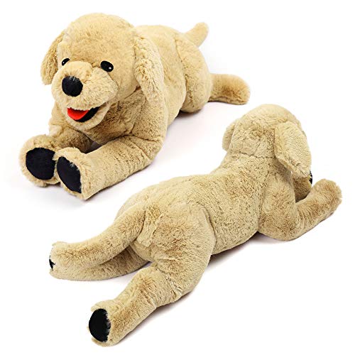 LotFancy Dog Stuffed Animals Plush, 21" Soft Cuddly Golden Retriever Plush Toys, Large Stuffed Dog, Puppy Dog Stuffed Animals, Easter Birthday Gift for Kids Girls Boys - color: Beige, size: 21 inch