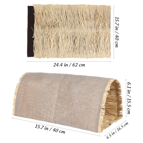 INOOMP Rabbit Tunnel Toys Bunny Grass Nest Pet Sleeping Nest Hideout for Small Pets Tunnel Toy for Rest Sleep Play Chew 14.96 X 7.48 X 6.29 in - size: L