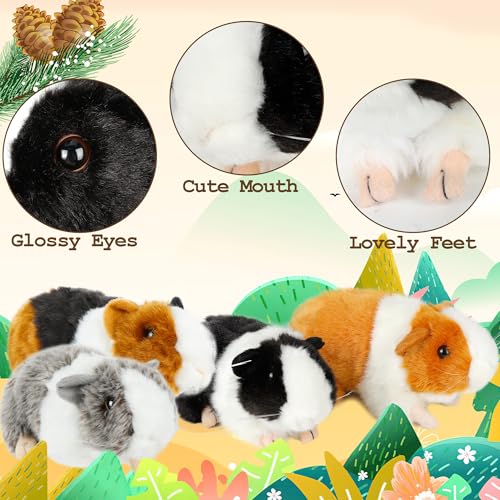 redaica 4pc Guinea Pig Stuffed Animals, Realistic Plush Cute Plushie - size: 4pcs