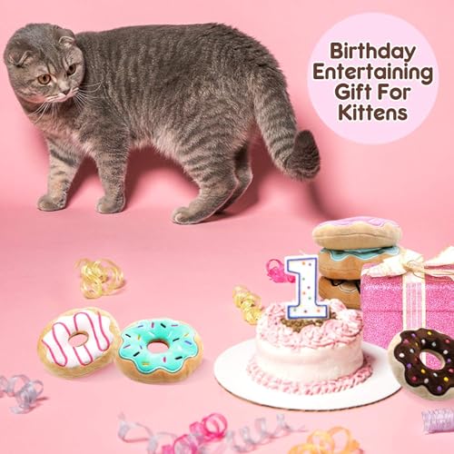 CiyvoLyeen Plush Donut Catnip Toys for Indoor Cats 6 Pack - color: Donut - 6Pcs