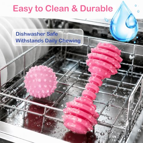 Puppy Toys, 6 Pack Dog Chew Toys, Teething Toys for Small Dogs, Pink - color: Pink, size: Small（6Pack）