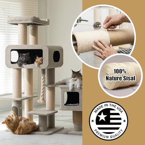 Catry Replacement Scratching Post for Any Cat Tree or Tower Post Repairing - size: 20 Inches