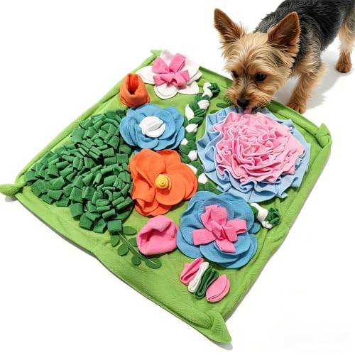Snuffle Mat for Dogs, Interactive Dog Puzzle Toy & Slow Feeder - size: 19.7"L x 19.7"W