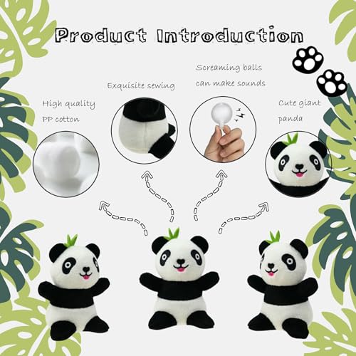 Hide and Seek Dog Toys, Interactive Squeaky Plush Puzzle Puppy Chew Toy to Keep Them Busy for Small Medium Large Dogs(Bamboo Hideaway with 5 Pack Panda) - color: Bamboo Hideout with 5 Panda