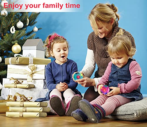Vdealen Magic Rainbow Puzzle Ball, Fidget Ball Puzzle Brain Teaser Fidget Toy for Boys & Girls- Birthday Party Valentines Easter Christmas Stocking Stuffers for Kids Teen & Adults-2 Pack - color: Blue&purple