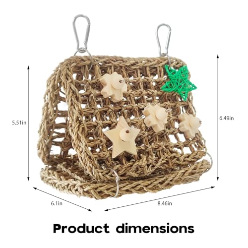 Seagrass Handwoven Bird Bed for Cage(SJ) - color: triangle