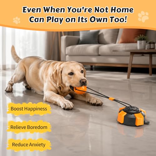 Interactive Dog Toys Tug of War Toys for Aggressive Chewer - color: Orange