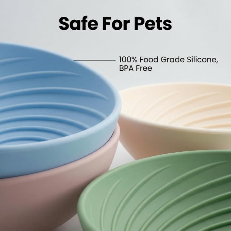 Dog Lick Bowl Slow Feeder for Dogs and Cats (Almond Beige), Silicone Lick Mat Bowl for Slow Eating, Anxiety Relief, Interactive Pet Feeding Dish, Dishwasher Safe - color: begie