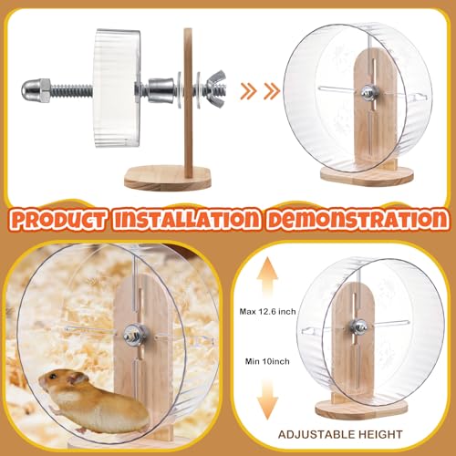 18 Pcs Hamster Cage Accessories Silent Hamster Wheel 15 Toys Set - style: Fun Interactive Style