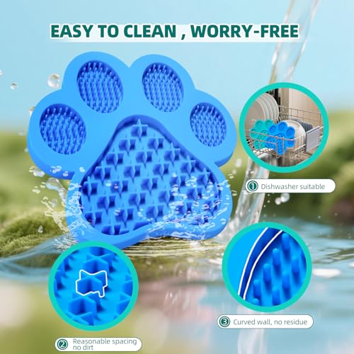 Lick Pad for Dogs Non-Slip Strong Suction Cup Fixed Soothing Toys Pet Grooming Bath Soothing Toys Anti-Anxiety Distraction Reusable Reusable Treats Can be Applied Pet Stress Relief Toys Easy to Clean - color: Yellow