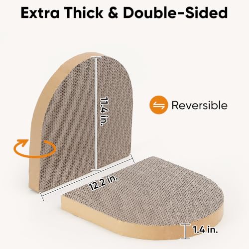 FUKUMARU Cat Scratcher, 24 Inch Sofa Shape Cat Scratching Bed Couch Indoor - color: Grey