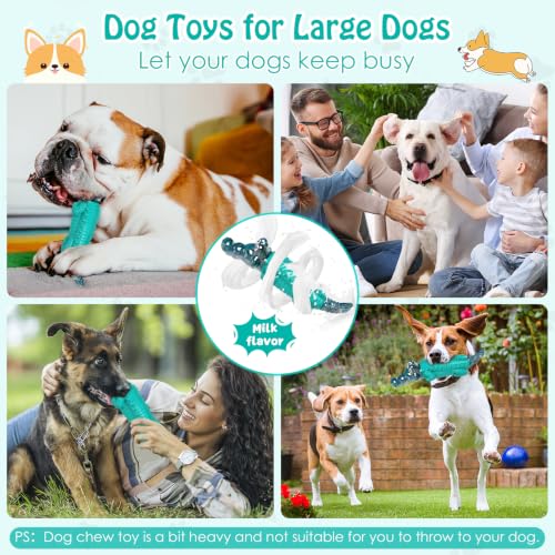 Jeefome Dog Toys for Aggressive Chewers - color: Blue