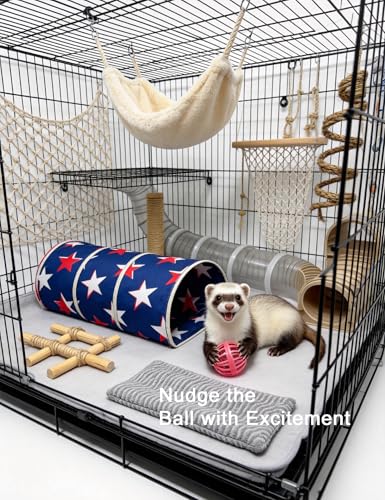 10 Pack Hollow Cutout Bell Play Balls for Ferret, Non Toxic, PP Material