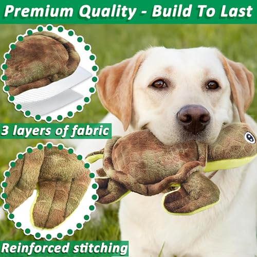 LECHONG Stuffed Animal Dog Toys, 5 Pack Tough Squeaky Dog Toys, Plush Toys Assortment, Great Value Pet Toys Bundle, Woodland Series Chew Toys for Large Medium and Small Dogs Puppy Pet Toys - size: 5 pack- Woodland