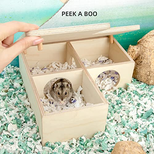 Niteangel Multi-Chamber Hamster House Maze: 1 Entrance 3 Rooms Maze Habitat - size: 3-Room Small