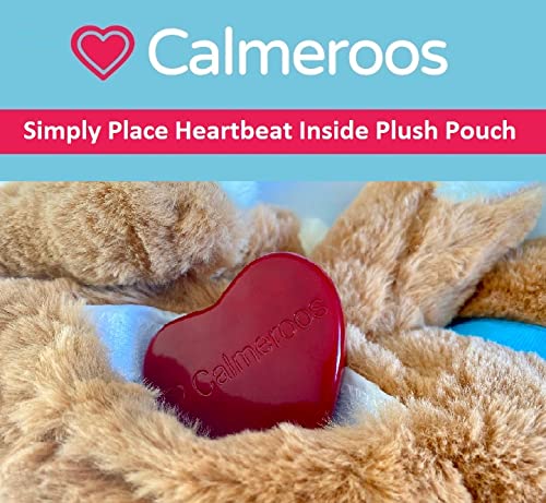 Plush Heartbeat Toy - Calming Anxiety Relief Toys for Puppies and Kittens - Heartbeat in a Soft Comforting Pet Plush for Dogs and Cats (Brown Plush + Heart Only) - color: Brown Plush + Heart Only