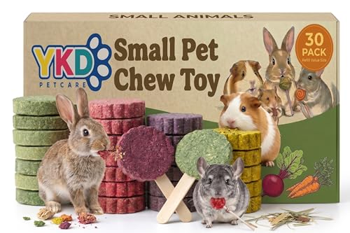 YKD Natural Timothy Hay Cookie Sticks Chew Toys for Teeth - color: Multicolour - Mixed