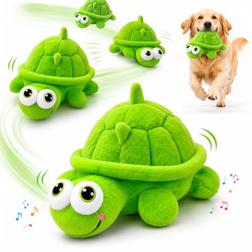 Interactive Dog Toys, Moving Turtle Dog Toy, Rechargeable Bouncing Ball Toy - color: Turtle
