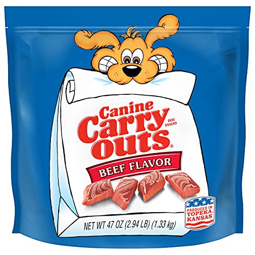 Canine Carry Outs Beef Flavor Dog Treats, 47 Ounce Bag (Pack of 4) - size: 2.94 Pound (Pack of 4)
