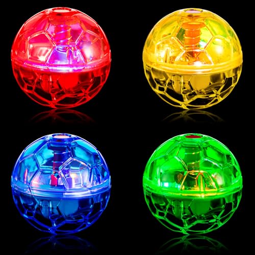 Frienda 4 Pcs Light up Cat Ball LED Motion Ghost Hunting Cat Ball, Colorful - color: Colorful