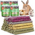 208Pcs Rabbit Chew Sticks, Guinea Pig Toys, Natural Timothy Hay Teeth Stick - size: 208Pack-Set