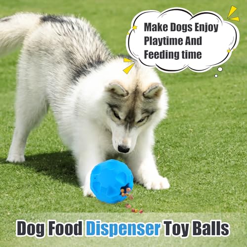 Rubber Treat Dispensing Cognitive Dog Toys for Aggressive Chewers Breed - color: Blue