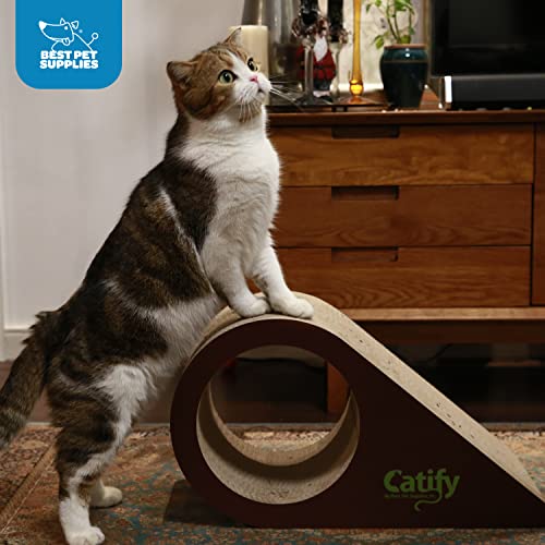 Best Pet Supplies Catify Corrugated Cardboard Cat Scratcher - Droplet - color: Droplet