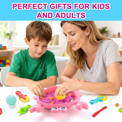 Carolart Mini Crab Sandbox, Sensory Bin with Color Changing Sand - style: Crab