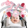 Spiral Car Seat & Stroller Activity Toys for Babies 0-6 Months - color: Pink Rabbit