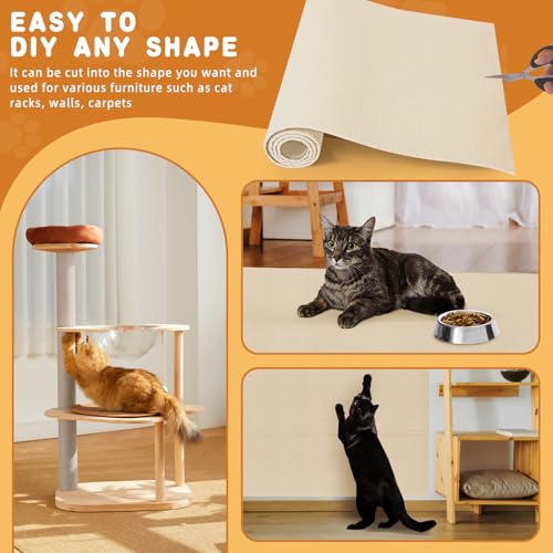 4Pack Cat Scratch Furniture Protector, Self-Adhesive, Off-White - color: Off-white, size: 4 Pack