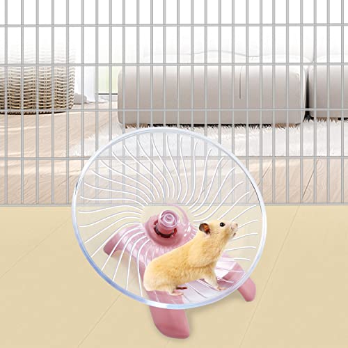 Litewoo Hamster Toys Wheel Exercise Flying Saucer,Silence Run Spinner, for Gerbil Rat Mouse Mice Hamster and Other Small Animal (Light Red) - color: Light Red