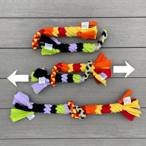 Patented Fleece Tug Toy for Dogs (Orange) - color: ORANGE