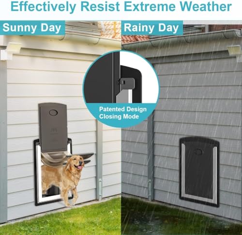 ClawJaw Doggy Door for Wall Metal Frame & Telescopic Tunnel - size: Medium