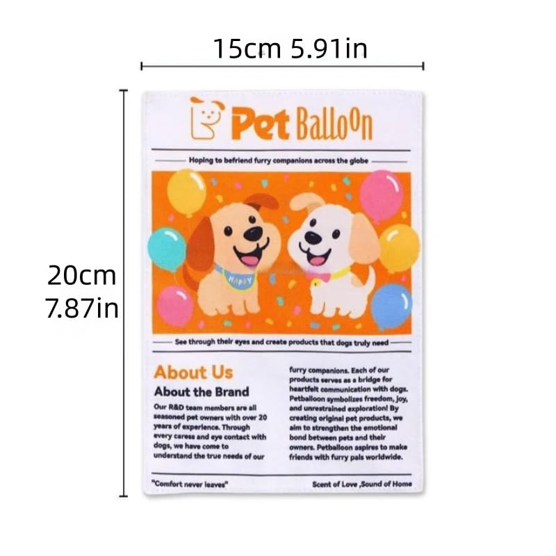 1 Pack Dog Newspaper Crinkle Toy with Built in Crinkle Sound Durable Chew Resistant Machine Washable for Puppies Small Dogs, White, S - color: White, size: S