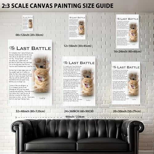 KiKiLuna Custom Cat Memorial Framed Canvas Poster - color: Design 4