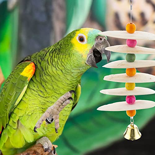 DQITJ Bird Cuttlebone Chew Toy, Natural Bird Calcium Cuddle Bone for Parrot Cockatiel Budgie Conure Sharp Beaks (6 Pcs in a Bunch)
