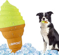 LaRoo Dogs Toys for Summer Cooling, Frozen Dog Toys, Full with Water Frozen, Prevention of Heat Stroke Upgraded Teething Chew Toy (Ice Cream Shape-Green). - color: Ice Cream Green