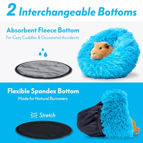 Paw Inspired Furr-O Burrowing Pet Bed Enrichment, Removable Base, Blue - color: Blue