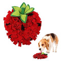 Strawberry Snuffle Mat for Dogs,Large 17.7x13.8in Scent Training Puzzle Toy - color: Strawberry