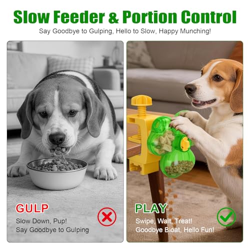 Dog Slow Feeder, Interactive Dog Puzzle Feeder for Enrichment - color: Green