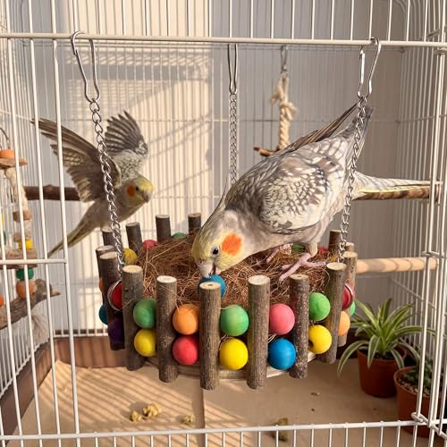 Bird Toys, Bird Perch Stand Playground for Cage (nest)
